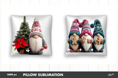 Christmas Crochet Gnome PNG. Pillow Christmas PNG Product Image 1