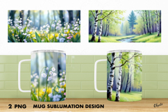 Mug Spring Sublimation Wrap PNG Product Image 1