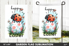 Easter Garden Flag PNG. Lady Bug Sublimation Product Image 1