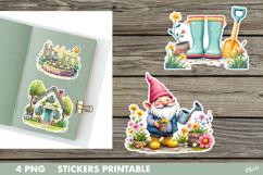 Spring Garden Stickers PNG. Spring Sticker Printable PNG Product Image 1
