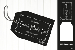 Santa’s Magic Key, Black and White EPS, SVG, PNG Product Image 1