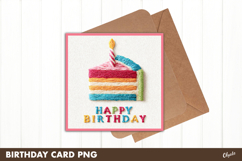 Happy Birthday Card PNG, Greeting Card PNG Product Image 1