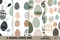 Easter Digital Paper PNG, Easter Scrapbook Paper PNG Product Image 1