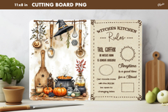 Witch Rules, Halloween Cutting Board Design PNG Product Image 1