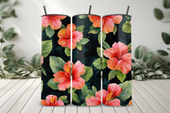 Watercolor Hibiscus Flower Seamless Pattern Product Image 8