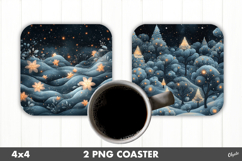 Magic Christmas, Fairy Christmas Coaster PNG Product Image 1