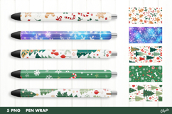 Christmas Pen Wraps. Sublimation Pen Wrap Product Image 1