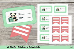 Birthday Stickers PNG, Kawaii Birthday Sticker Printable PNG Product Image 1