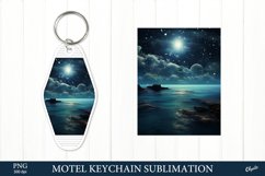Sea Motel Keychain Sublimation PNG. Motel Keychain PNG Product Image 1