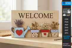 Miniature Welcome Sign Plaque Laser Cut Bundle | 3D Layered Product Image 11
