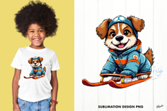 Winter Sport Sublimation, Sleds T-Shirt Sublimation PNG Product Image 1