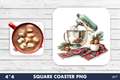 Christmas Kitchen Coaster PNG, Kitchen Mixer PNG Product Image 1