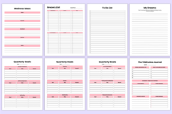 2026 Wellness Journal Bundle Canva Template Product Image 8
