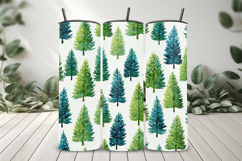 Watercolor Pine Trees Seamless Pattern and Digital paper Product Image 8