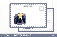 Halloween Card PNG. Crow Postcard PNG Product Image 1