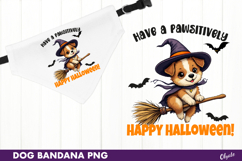 Bandana Dog Sublimation. Funny Halloween Dog Quote PNG Product Image 1