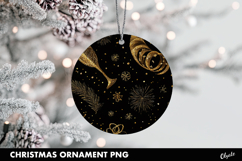Christmas Black Ornament PNG Product Image 1