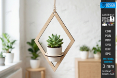 Hanging Plant Pot Holder Laser Cut Bundle | Flowerpot Hanger Product Image 11
