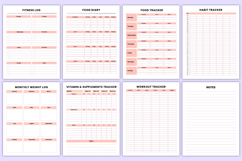 2026 Habit &amp; Fitness Tracker Canva Templates Product Image 8