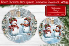 Christmas wind spinner Sublimation Christmas round PNG Product Image 1