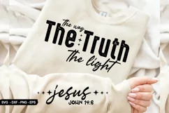 The Way The Truth Sleeve - Sleeve SVG Design, T-Shirt Design Product Image 1