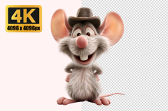 Cute Mouse With Hat Transparent PNG Product Image 1