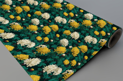 Chrysanthemum Flower Seamless Pattern and Digital paper Product Image 9