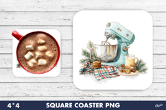 Christmas Kitchen Coaster PNG, Kitchen Mixer PNG Product Image 1