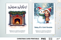Christmas Celebration, Printing Card PNG Product Image 1