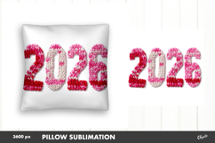 2026 Pink Knitting Sublimation. Pillow Case PNG Product Image 1