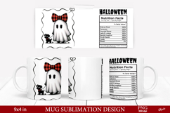 Mug Ghost Sublimation PNG. Halloween Mug PNG Product Image 1