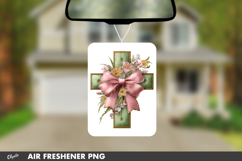 Easter Cross, Leather Religious Cross, Air Freshener PNG Product Image 1