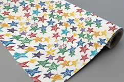 Scribble Stars Seamless Pattern and Digital Paper Design Product Image 9