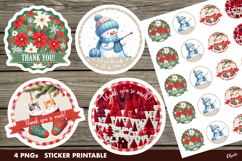 Thank You Stickers, Christmas Sticker, Stickers PNG Product Image 1