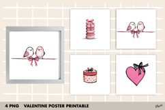Valentine's Day Wall Art PNG, Valentine Printable PNG Product Image 1