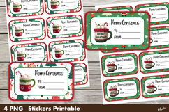 Christmas Gift Stickers PNG. Personalized Christmas PNG Product Image 1