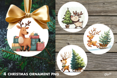 Christmas Ornament Sublimation PNG. Round Sublimation PNG Product Image 1
