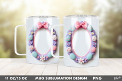 Easter Frame Mug Sublimation Wrap, Mug 11 OZ, 15 OZ Product Image 1