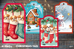 Christmas Gift Tags PNG. Gift Tag Sublimation PNG Product Image 1