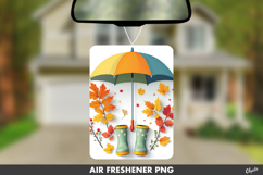 Cozy Fall Air Freshener Sublimation. Autumn Sublimation Product Image 1