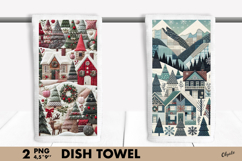 Christmas Dish Towel Sublimation. Winter Forest Sublimation Product Image 1