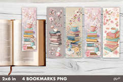 Watercolor Spring Book Bookmark PNG Product Image 1