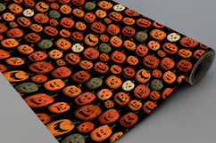Halloween Scary Pumpkin Seamless Pattern and Digital Paper Product Image 9