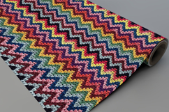 Colorful Granny Crochet Chevron Seamless Pattern Product Image 8