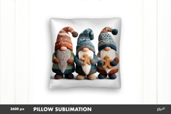 Christmas Crochet Gnome PNG. Pillow Christmas PNG Product Image 1