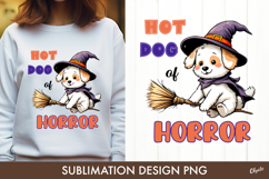 Halloween Dog Sublimation PNG. Witch Dog PNG Product Image 1