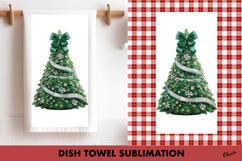 Christmas Dish Towel PNG. Jeweled Christmas Tree PNG Product Image 1
