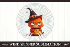 Angry Ginger Cat Wind Spinner. Halloween Cat Sublimation Product Image 1