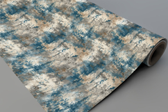 Beige and Blue Grunge Seamless Pattern and Digital paper Product Image 9