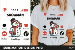 Santa Calling Tshirt PNG, Christmas Tshirt Design PNG Product Image 1